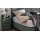Interliving Boxspringbett Serie 1402 – Nachtkommode stahlfarbene Mikrofaser Nele – vier Schubladen