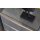 Interliving Boxspringbett Serie 1402 – Nachtkommode stahlfarbene Mikrofaser Nele – vier Schubladen