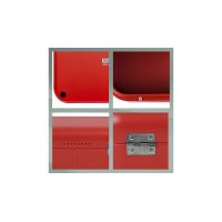 kela Brotkasten Frisca rotes Metall - ca. 30 x 18 cm