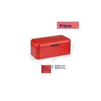 kela Brotkasten Frisca rotes Metall - ca. 43 x 23 cm
