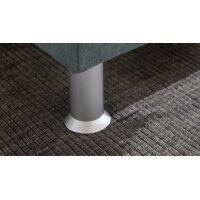 Interliving Boxspringbett Serie 1402 – Boxspringbett stahlfarbene Mikrofaser Nele - Liegefläche ca. 180 x 200 cm
