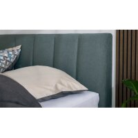 Interliving Boxspringbett Serie 1402 – Boxspringbett stahlfarbene Mikrofaser Nele - Liegefläche ca. 180 x 200 cm