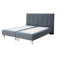 Interliving Boxspringbett Serie 1402 – Boxspringbett stahlfarbene Mikrofaser Nele - Liegefläche ca. 180 x 200 cm