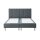 Interliving Boxspringbett Serie 1402 – Boxspringbett stahlfarbene Mikrofaser Nele - Liegefläche ca. 180 x 200 cm