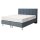 Interliving Boxspringbett Serie 1402 – Boxspringbett stahlfarbene Mikrofaser Nele - Liegefläche ca. 180 x 200 cm