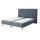 Interliving Boxspringbett Serie 1402 – Boxspringbett stahlfarbene Mikrofaser Nele - Liegefläche ca. 180 x 200 cm