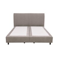 Interliving Boxspringbett Serie 1401 silberfarbener Bezug Rob 533006 – Liegefläche ca. 180 x 200 cm
