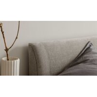 Interliving Boxspringbett Serie 1401 silberfarbener Bezug Rob 533006 – Liegefläche ca. 180 x 200 cm