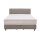 Interliving Boxspringbett Serie 1401 silberfarbener Bezug Rob 533006 – Liegefläche ca. 180 x 200 cm