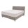 Interliving Boxspringbett Serie 1401 silberfarbener Bezug Rob 533006 – Liegefläche ca. 180 x 200 cm