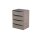 Interliving Boxspringbett Serie 1401 – Nachtkommode silberfarbener Stoffbezug Rob 533006 – vier Schubladen