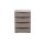 Interliving Boxspringbett Serie 1401 – Nachtkommode silberfarbener Stoffbezug Rob 533006 – vier Schubladen