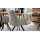 Interliving Esszimmer Serie 5102 – Armlehnstuhl mit Drehfunktion leinenfarbener Jacquard Lodge L07 & schwarzes Eisen