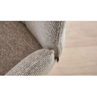 Interliving Esszimmer Serie 5102 – Armlehnstuhl Eiche bianco & leinenfarbener Jacquard Lodge L07