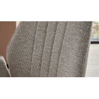 Interliving Esszimmer Serie 5102 – Armlehnstuhl Eiche bianco & leinenfarbener Jacquard Lodge L07