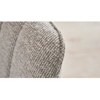 Interliving Esszimmer Serie 5102 – Armlehnstuhl mit Drehfunktion Eiche bianco & leinenfarbener Jacquard Lodge L07