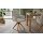 Interliving Esszimmer Serie 5102 – Armlehnstuhl mit Drehfunktion Eiche bianco & leinenfarbener Jacquard Lodge L07