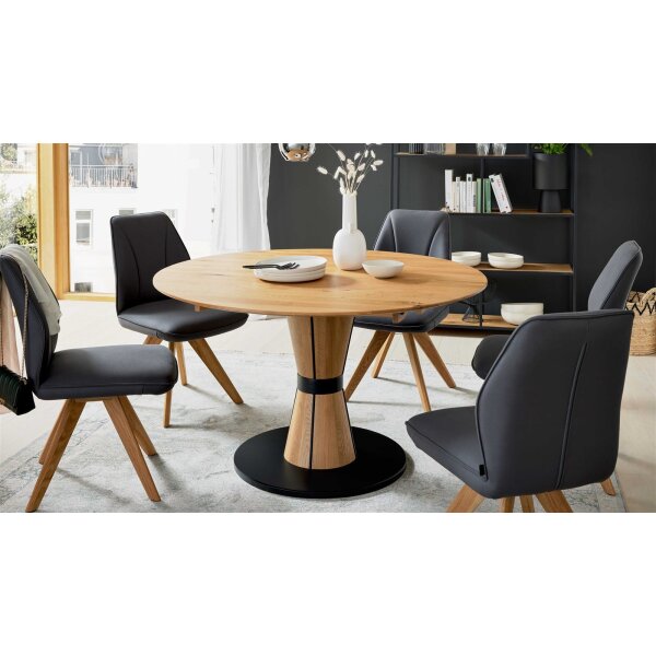 Interliving Esszimmer Serie 5102 – Auszugtisch Wildeiche - Durchmesser ca. 130 - 170 cm