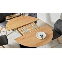 Interliving Esszimmer Serie 5102 – Auszugtisch Wildeiche - Durchmesser ca. 130 - 170 cm