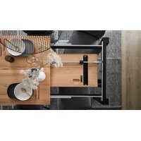 Interliving Esszimmer Serie 5102 – Auszugtisch Kernbuche & Mattschwarz - ca. 140 - 240 x 90 cm