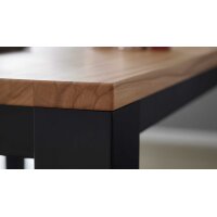 Interliving Esszimmer Serie 5102 – Auszugtisch Kernbuche & Mattschwarz - ca. 140 - 240 x 90 cm