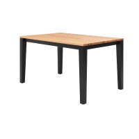 Interliving Esszimmer Serie 5102 – Auszugtisch Kernbuche & Mattschwarz - ca. 140 - 240 x 90 cm