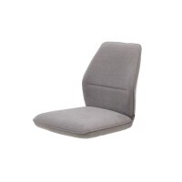 Interliving Esszimmer Serie 5102 – Polsterstuhl kieselfarbener Webstoff Tirol 489 & schwarzes Eisen
