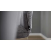 Interliving Esszimmer Serie 5102 – Polsterstuhl mit Drehfunktion kieselfarbener Webstoff Tirol & schwarzes Eisen