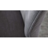 Interliving Esszimmer Serie 5102 – Polsterstuhl mit Drehfunktion kieselfarbener Webstoff Tirol & schwarzes Eisen