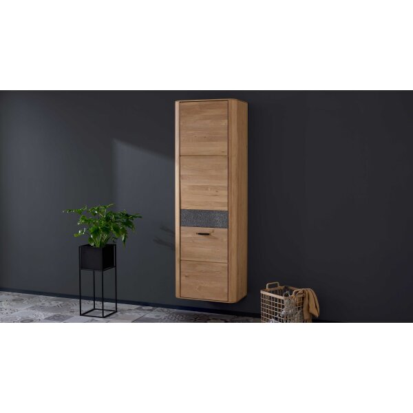 Interliving Garderoben Serie 6014 - Garderobenschrank Wildeiche & Granitfurnier - eine Tür, Höhe ca. 180 cm