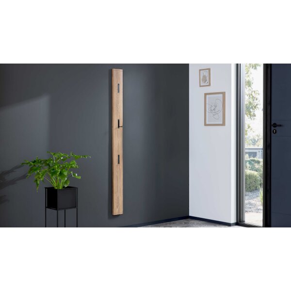 Interliving Garderoben Serie 6014 - Wandgarderobe Wildeiche - ca. 15 x 181 cm