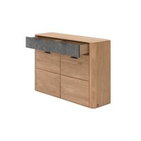 Interliving Garderoben Serie 6014 - Garderobenkombination Wildeiche & Granitfurnier - fünfteilig