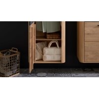 Interliving Garderoben Serie 6014 - Garderobenkombination Wildeiche & Granitfurnier - fünfteilig