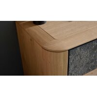 Interliving Garderoben Serie 6014 - Schuhschrank Wildeiche & Granitfurnier - zwei Schubladen, zwei Türen, Breite ca. 135 cm