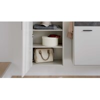 Interliving Garderoben Serie 6013 - Garderobenschrank Sahara Creme & Granitfurnier - eine Tür, Höhe ca. 180 cm