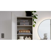 Interliving Garderoben Serie 6013 - Garderobenschrank Sahara Creme & Granitfurnier - eine Tür, Höhe ca. 180 cm