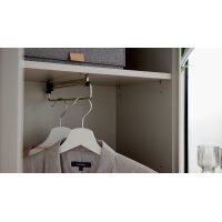 Interliving Garderoben Serie 6013 - Garderobenschrank Sahara Creme & Granitfurnier - eine Tür, Höhe ca. 180 cm
