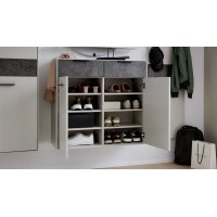 Interliving Garderoben Serie 6013 - GarderobenSet Sahara Creme & Granitfurnier - vierteilig