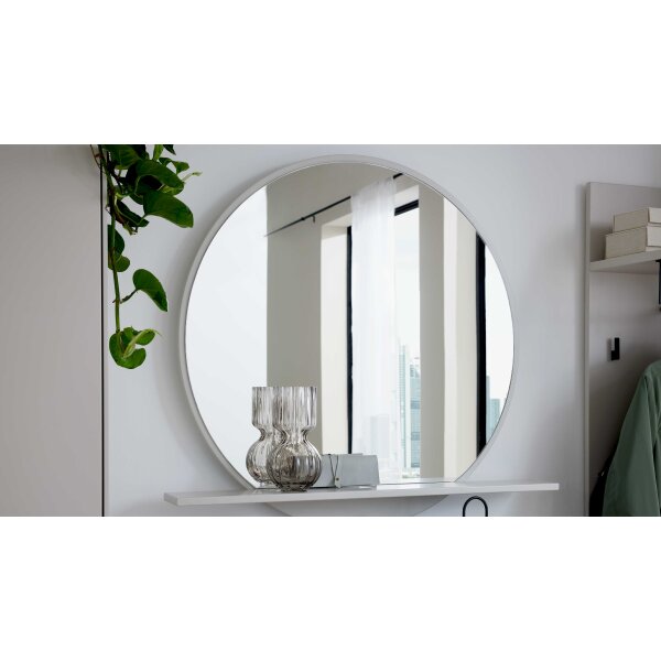 Interliving Garderoben Serie 6013 - Wandspiegel Sahara Creme - Durchmesser ca. 84 cm