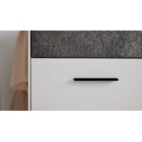 Interliving Garderoben Serie 6013 - Schuhschrank Sahara Creme & Granitfurnier - zwei Türen, zwei Schubladen, Breite ca. 90 cm