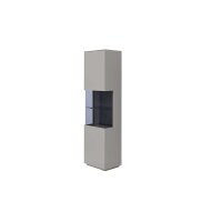 Interliving Wohnzimmer Serie 2030 PLUS - Wohnwand Sahara Creme & Granitfurnier - fünfteilig, Länge ca. 309 cm