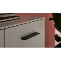 Interliving Wohnzimmer Serie 2030 PLUS - Highboard Sahara Creme & Granitfurnier - drei Türen, zwei Schubladen, Breite ca. 120 cm