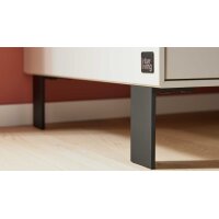 Interliving Wohnzimmer Serie 2030 PLUS - Lowboard Sahara Creme & Granitfurnier - zwei Schubladen, Länge ca. 200 cm