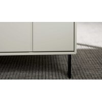 Interliving Wohnzimmer Serie 2030 PLUS - Couchtisch Sahara Creme & Granitfurnier - zwei Türen, eine Schublade, ca. 110 x 60 cm