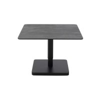 Interliving Couchtisch Serie 6228 mit Liftfunktion titanfarbene Keramik & schwarzer Stahl - ca. 80 x 80 cm