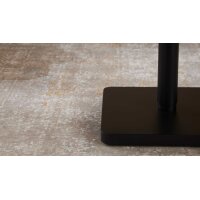 Interliving Couchtisch Serie 6228 mit Liftfunktion titanfarbene Keramik & schwarzer Stahl - ca. 80 x 80 cm