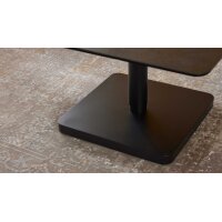 Interliving Couchtisch Serie 6228 mit Liftfunktion titanfarbene Keramik & schwarzer Stahl - ca. 80 x 80 cm