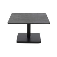 Interliving Couchtisch Serie 6228 mit Liftfunktion titanfarbene Keramik & schwarzer Stahl - ca. 80 x 80 cm