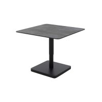 Interliving Couchtisch Serie 6228 mit Liftfunktion titanfarbene Keramik & schwarzer Stahl - ca. 80 x 80 cm