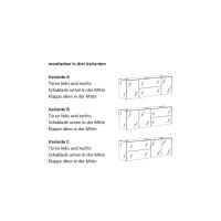 Kommodenprogramm Colors - Lowboard Schwarz - ca. 181 x 63 cm
